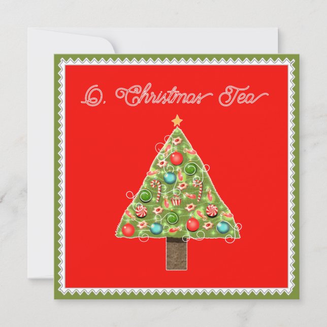 Convites para Chá de Natal (Frente)