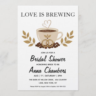 convites para chá de noiva love is brewing