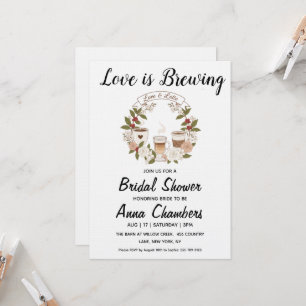 convites para chá de noiva love is brewing