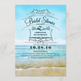 Convites para chá de panela azul de praia