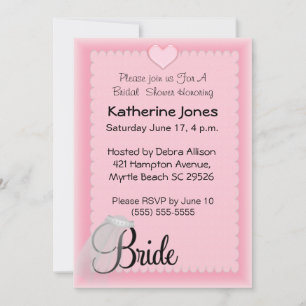 Convites para Chá de Véu Bridal