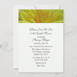 Convites para Chás de Mãe de Jardim Amarelo