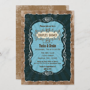 convites para Chás de panela rusticados do chique