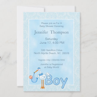 Convites para Chás de Storey Baby Boy