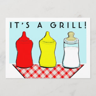 Convites para CHURRASCO chá de fraldas