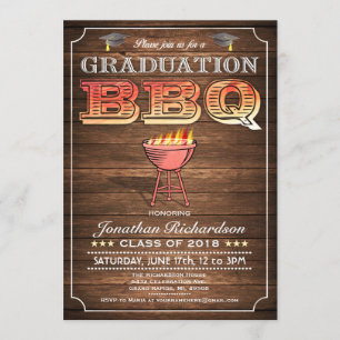 Convites para CHURRASCO de Graduação (Grill & Wood