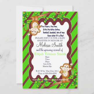 Convites para Chuva de Macacos