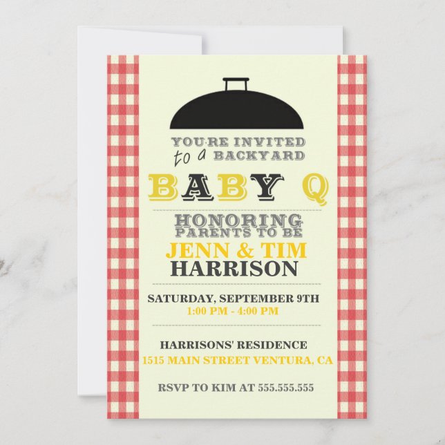 Convites para Chuveiro BaBy Q (Frente)