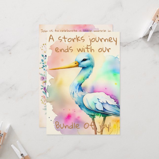 Convites para Chuveiro Criativo, Única (Frente/Verso In Situ)