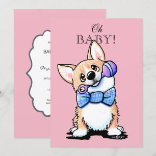 Convites para Chuveiro KiniArt Corgi