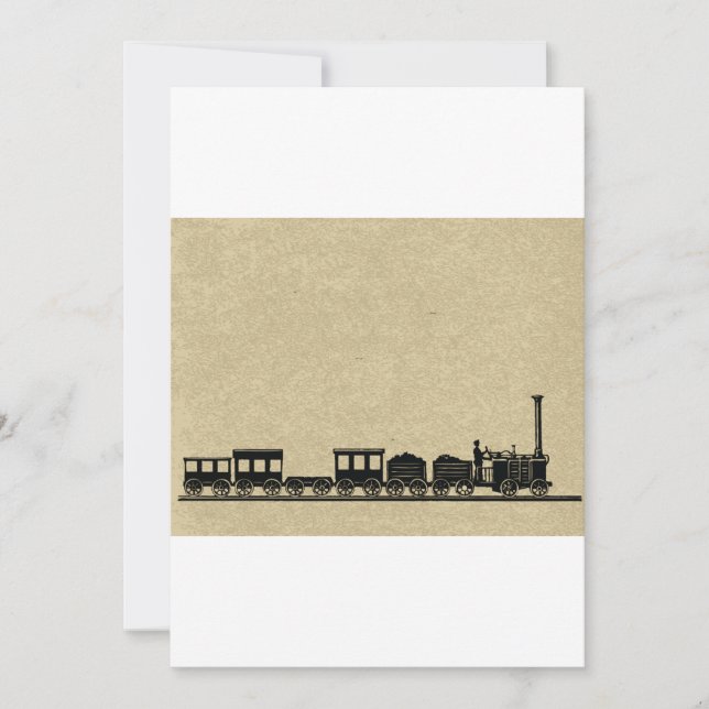 Convites para Comboios Vintage (Frente)
