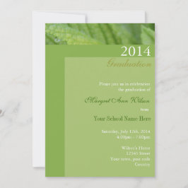 Convites para comemoração de folha verde.