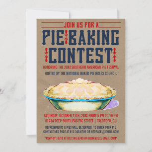 Convites para Concurso Pie Baking