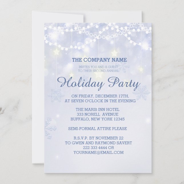 Convites para Escritórios de Férias de inverno (Frente)