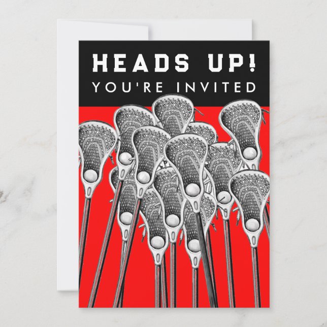 Convites para Evento da Equipe de Lacrosse (Frente)