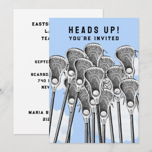 Convites para Evento de Equipe de Lacrosse