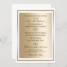 convites para eventos corporativos em branco ouro