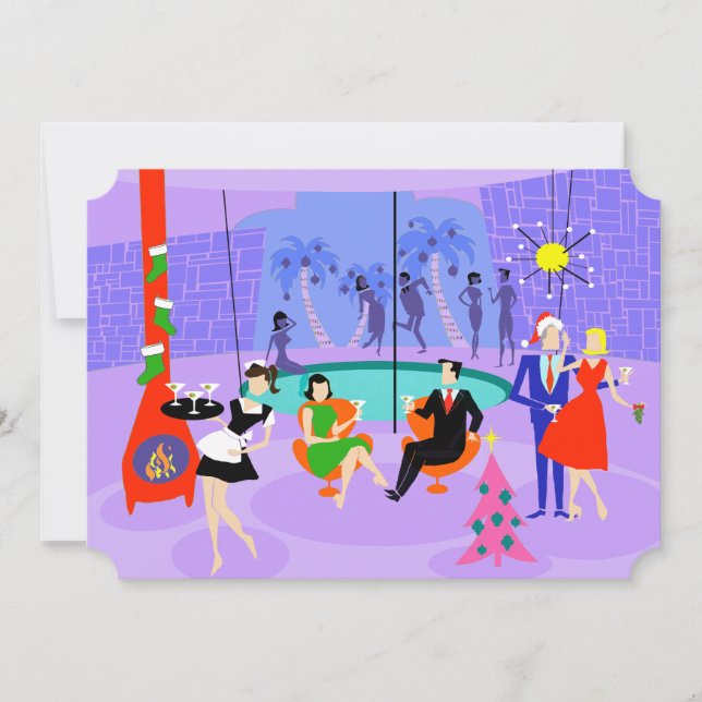 Convites para Feriados de Natal Tropicais (Frente)