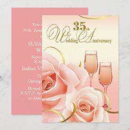 Convites para Festa de 35 Anos de Casamento