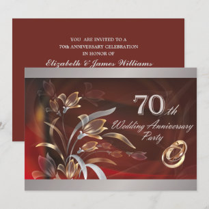 Convites para Festa de Aniversário de 70 Anos de C