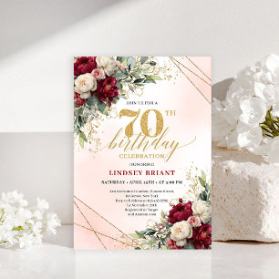Convites para Festa de Aniversário de 70 anos Mile