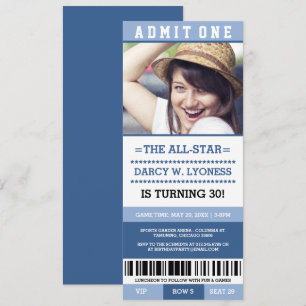 Convites para Festa de aniversário de Tíquetes A
