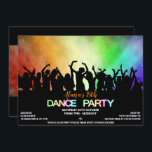 Convites para Festa de Dança Arco-íris Glowing<br><div class="desc">Estes convites vibrantes para festa de dança arco-íris são uma ótima escolha para qualquer festa de dança/glow. Personalize as informações do seu evento como quiser, mas por favor note que as palavras brilhantes na parte inferior "FESTA GLOW" são uma imagem criada e não são personalizáveis. Todos os meus designs são...</div>