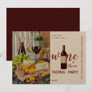 Convites para Festa de Degustação de Queijos e Vin