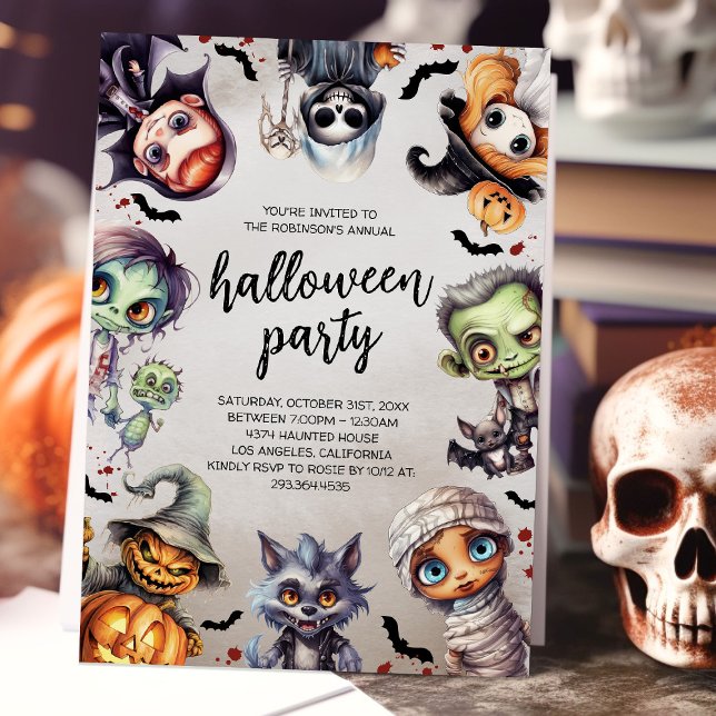 Convites para Festa de Fantasias de Halloween (Criador carregado)