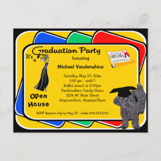 Convites para Festa de formatura Negra Yorkiepoo
