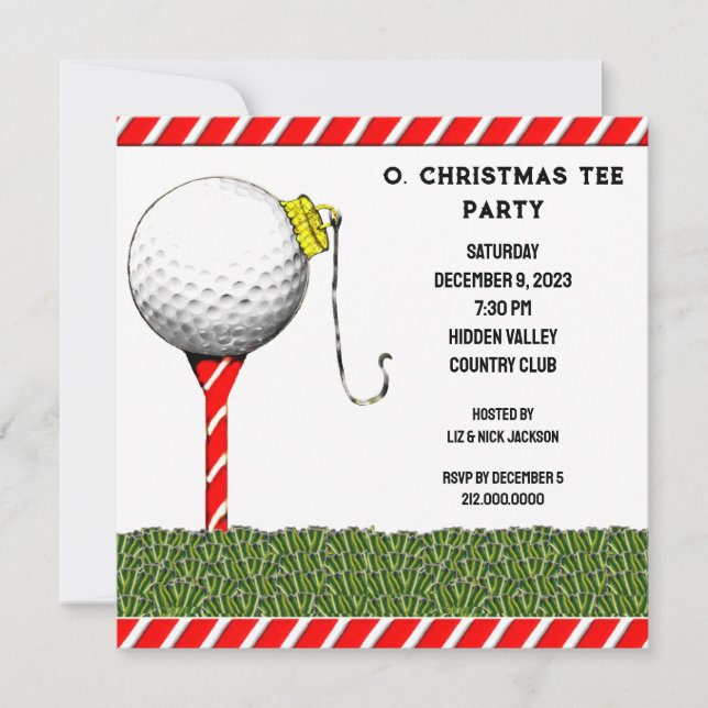 Convites para Festa de Golfe (Frente)