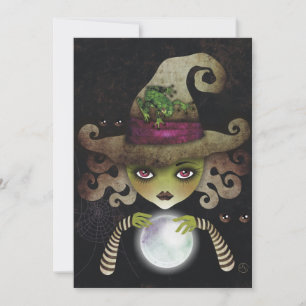 Convites para Festa de Halloween da Bruxa Má