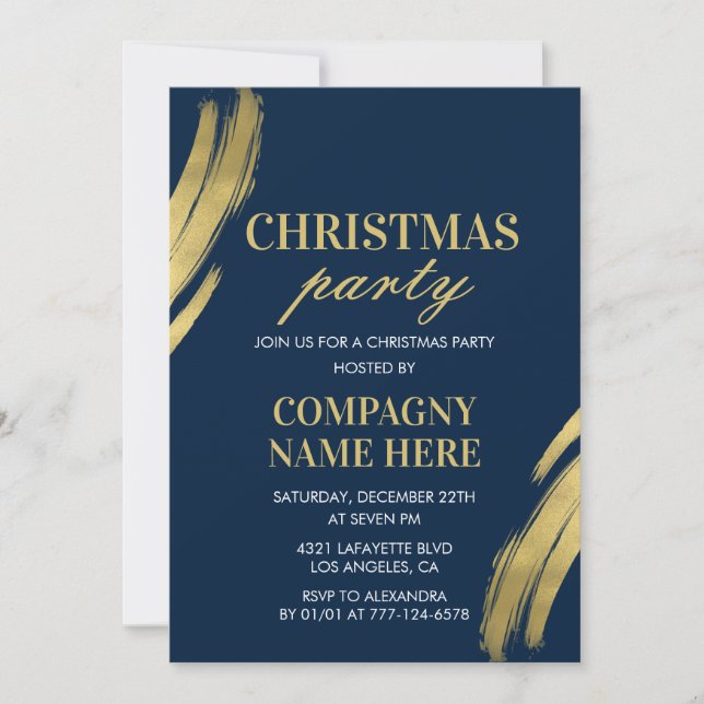 convites para festa de Natal da empresa Navy (Frente)