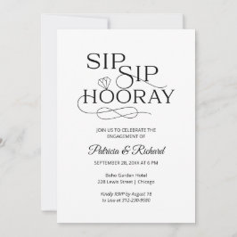 Convites para Festa de noivado de Sip Sip Hooray