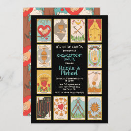 Convites para Festa de noivado de Tarot Card
