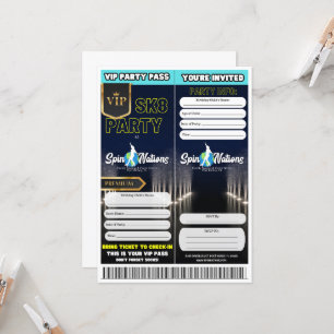 Convites para Festa de Patinação VIP