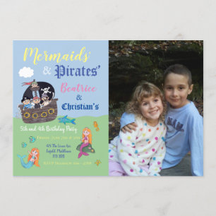 Convites para festa de Pirata e Princesa