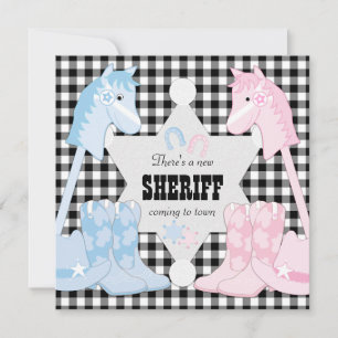 Convites para Festa de Revelação de Gênero Sheriff