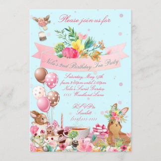 Convites para Festa do Chá na Floresta, Festa do C