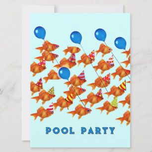 Convites para Festa na Piscina