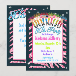 Convites para Festa Totalmente dos Anos 1980