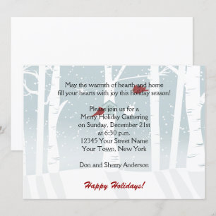 Convites para Festas de Férias de Aves Vermelhas 