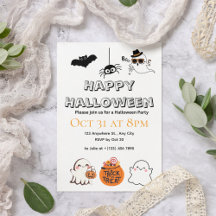 Convites para Festas de Halloween, Bonitas e Spook