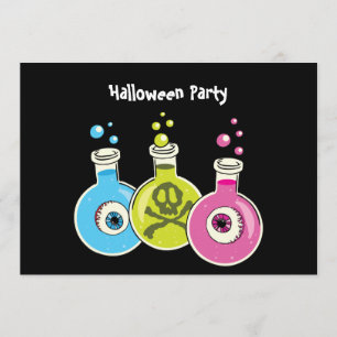 Convites para Festas de Halloween de Química