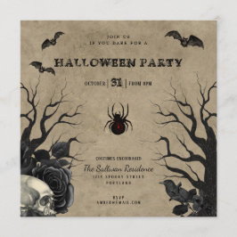 Convites para Festas de Halloween Rustic