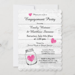Convites para festas de noivado de jarro de pedras
