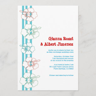 Convites para Flores de Hibiscus  Casamento  Anive