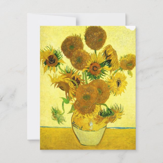 Convites para flores solares Van Gogh (Frente)