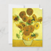 Convites para flores solares Van Gogh