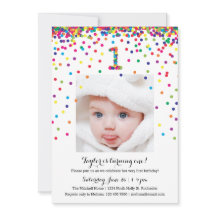 Convites para Fotografias Coloridas do primeiro an
